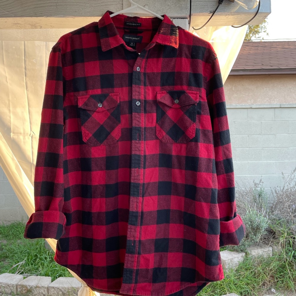 Red/Blk Banana Republic flannel